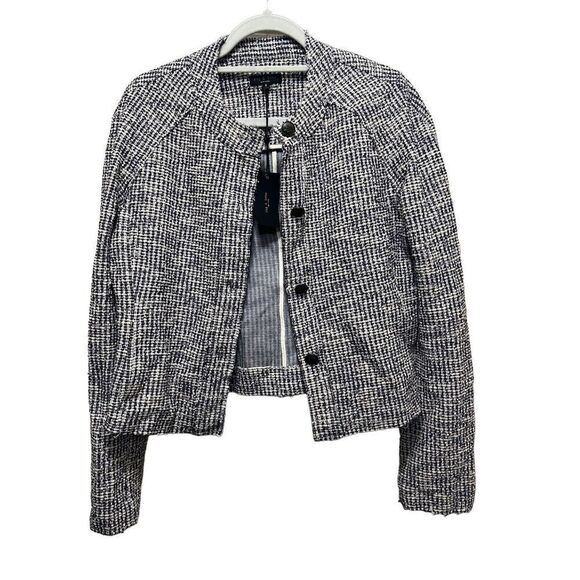 NWT Rag & Bone Navy Marisa Tweed Jacket Size 8 - Picture 5 of 9
